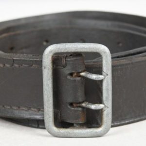 Political Officer's Black Leather Belt And Doubble Claw Buckle