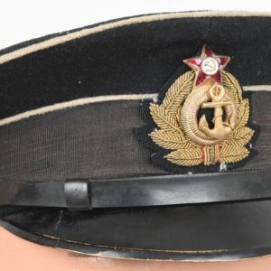 Russian WWII M40 Navy Officers Visor Cap with Extra White Removable Top