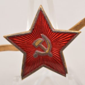 Soviet Hammer and Sickle enameled Cap Star