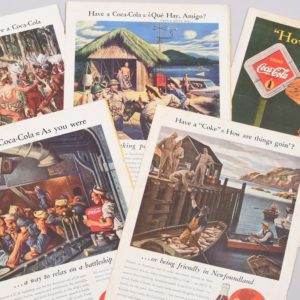 US WWII 6 Different Coca Cola Ad Campaign Posters