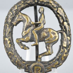 Riders Badge in Bronze Maker Marked Lauer