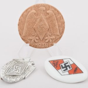 Hitlerjugend 3 x Event/Donation Badges