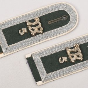 Machine Gun Underfeldwebel's Regiment 5 Shoulder Boards