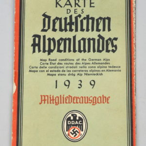 German Road Map "Alpenlandes 1939"