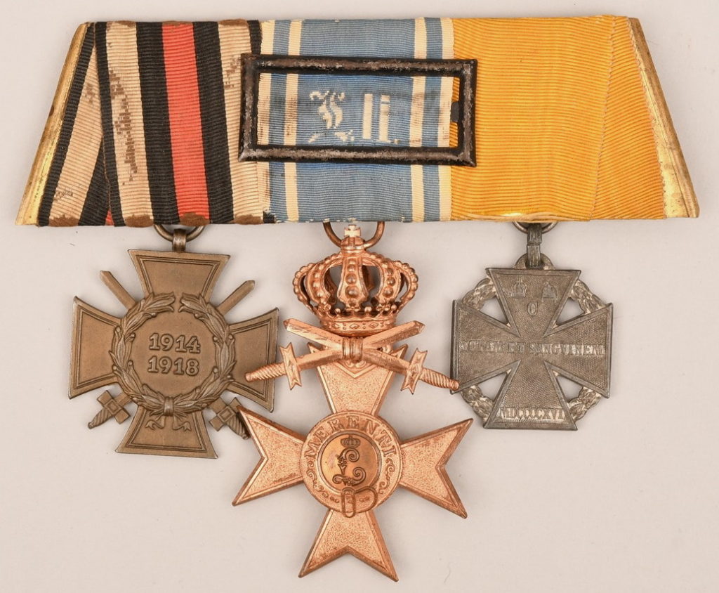 German WWI Three Place Medal Bar