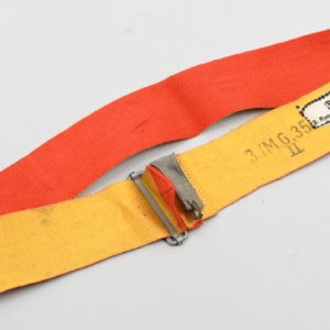 Named and Unit Stamped 3./MG.35 II War Games Helmet Strap 