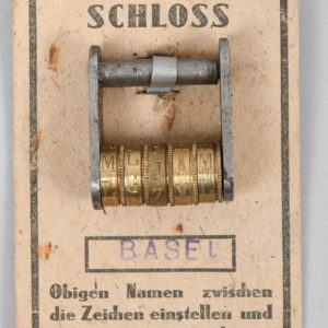 German 1930-1940's Letter Combination Lock Still With Original Card