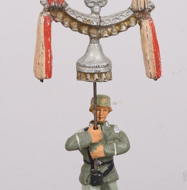 Elastolin 6cm figure German Army Schellenbaum bearer ca 1930's