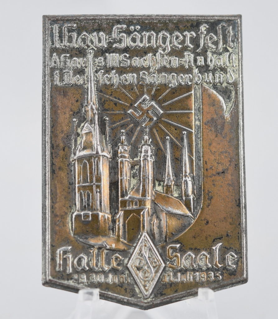 1.Gau Sängerfelt, Halle 29-30 juni, Saale 1 juli 1935 Badge