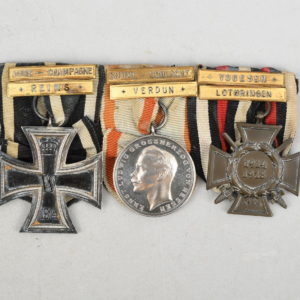 German WWI Three Place Medal Bar With 6 Campaign Bars