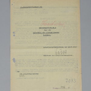 Iron Cross 1'st Class Proposal Document for a KIA Leutnant 11-11-1944, Italian Front