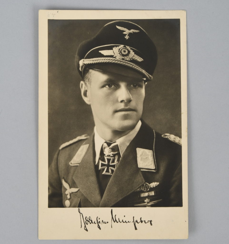 Luftwaffe RK Holder Joachim Müncheberg Wartime Photo, Signed by Mother