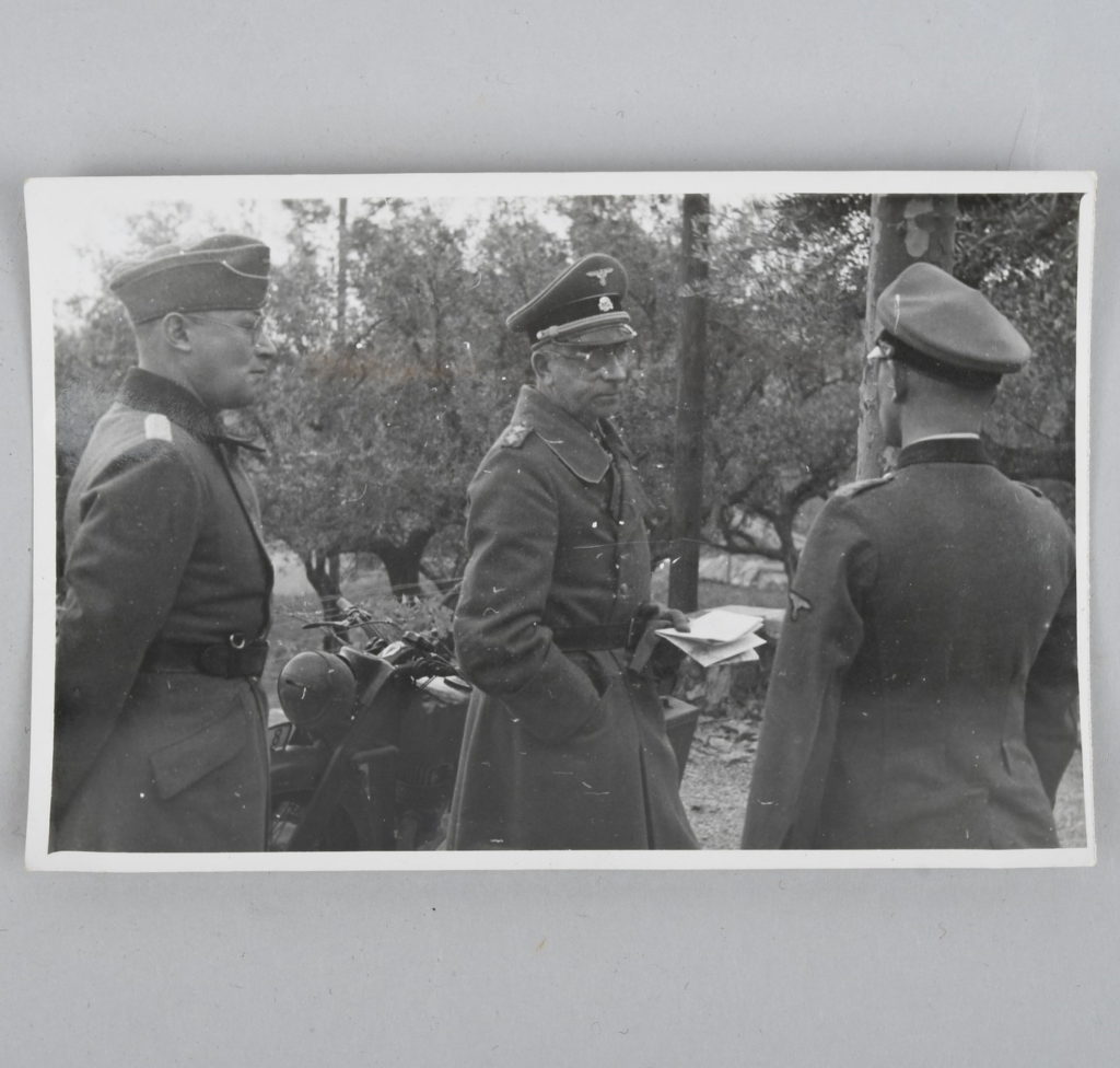 Private Period Photo Picturing Paul Hausser with two Officer's Dated 27-11-42