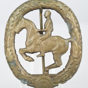 Riders Badge in Bronze Maker Marked Lauer