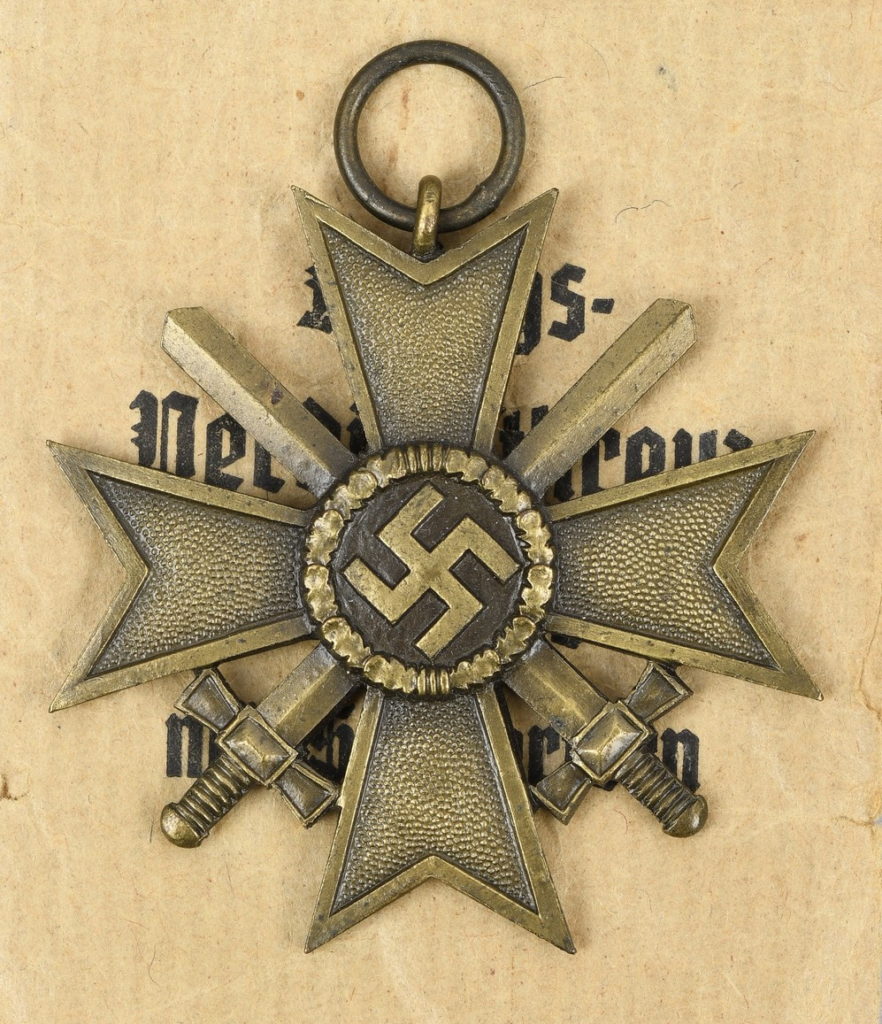 War Merit Cross 2’class With Swords and Paper Envelope of Issue