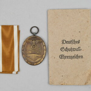 West Wall Medal with Paper Envelope of Issue