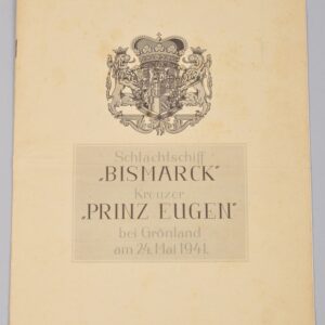 Rare Memory Booklet to Prinz Eugen, Matrosengefreiter Kaufmann
