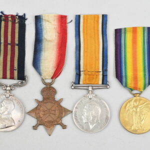 WWI 4 Medals Including British Military Medal Awarded to Sapper E. Williams serving in the Royal Engineers  