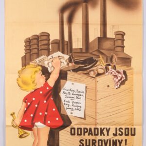WWII Proclamation "Abfälle Sind Rohstoffe!" Poster Böhmen Mähren