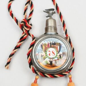 German WWI Reservist Porcelain Bottle With Lanyards.