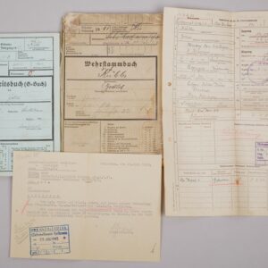 Wehrstammbuch and Gesundheitsbuch for a Heer Soldier.