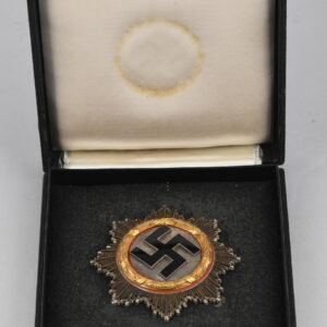 Cased German Cross in Gold Maker Marked 134