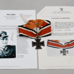 Knight's Cross of the Iron Cross L/12 Juncker, Awarded to Oberleutnant Herbert Heinrich Serving in A.R. 267