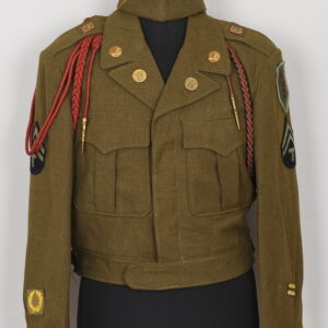 Robert J Beebe US Army 1'st Infantry Division Quarter Master Corps Field "IKE" Tunic And Cap