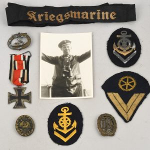 U-boat Machine Engine Obergefreiter's Medal and Insignia grouping 