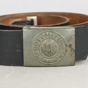 Heer EM/NCO's Belt Buckle and Combat Leather Belt
