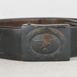 Luftwaffe EM/NCO's Second Pattern Belt Buckle and Combat Leather Belt