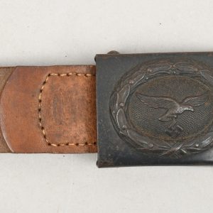 Luftwaffe EM/NCO'S Belt Buckle With Leather Tab
