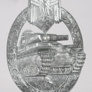 Panzer Assault Badge in Silver Maker Marked Hermann Aurich, Dresden