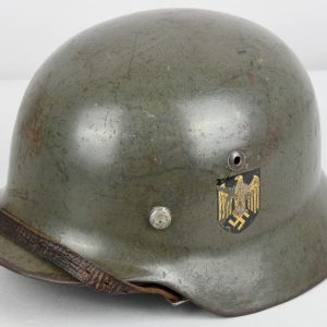 Kriegsmarine M35 Double Decal Helmet, Namned and unit marked