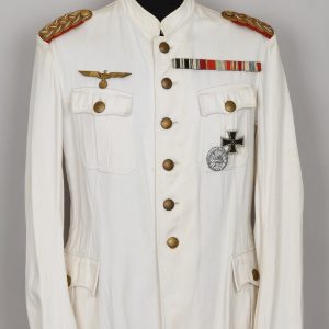 Heer Generalmajor's Old Style White Service Tunic With Ribbon Bar