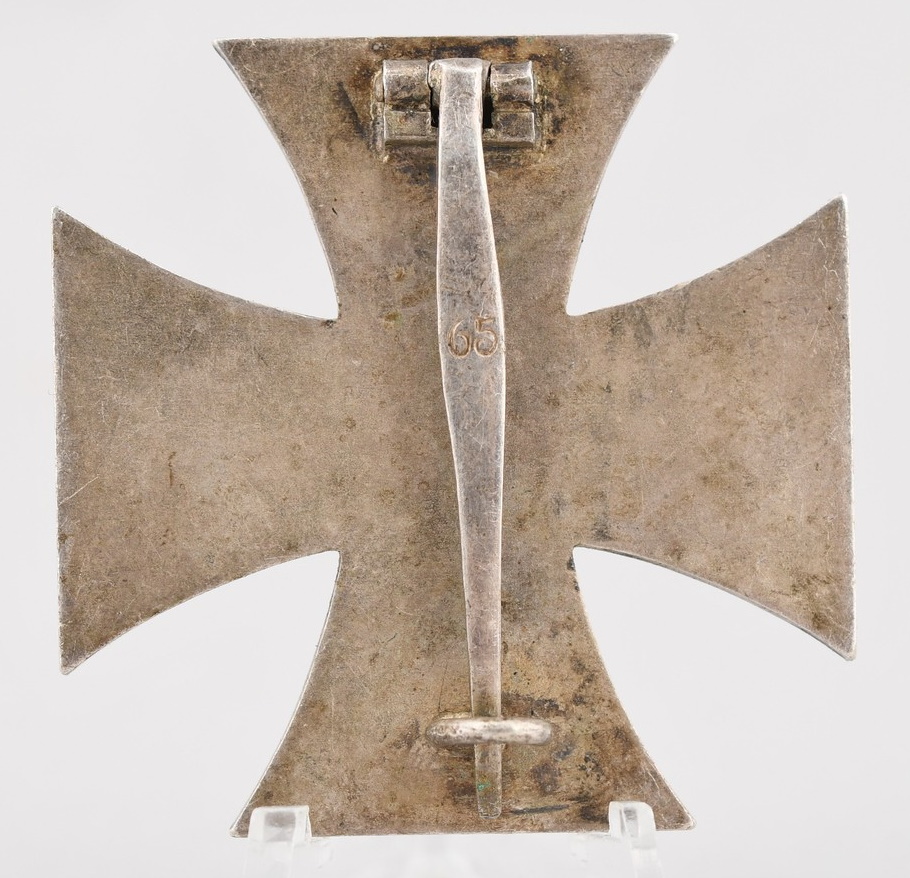 Iron Cross First Class 1939, Maker Marked 65 Military Antiques