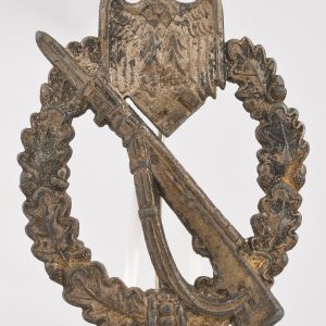 Infantry Assault Badge in Silver, Maker Marked M.K.