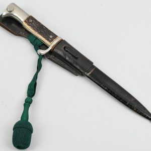 Jäger Short Dress Bayonet with Carrying Leather and Portepee