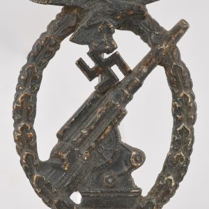 Luftwaffe Flak Badge Maker Marked by Ferdinand Wiedmann