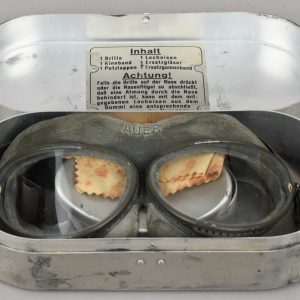 Luftwaffe Model 295, Flight Goggles and Accessories in Original Aluminum Case, Produced in Berlin 1935