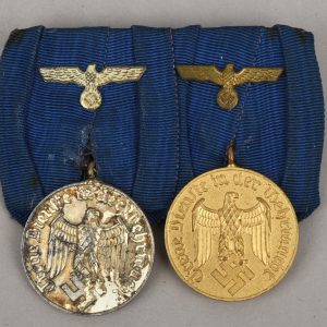 Heer 4 And 12 Year Long Service Medal Bar