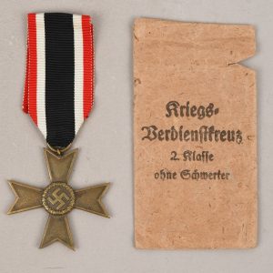 War Merit Cross 2’nd Class Without Swords And Issue Envelope