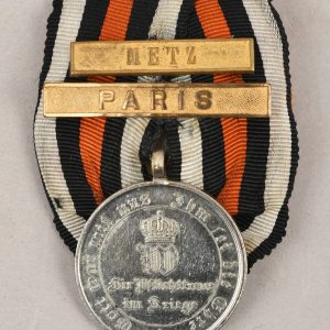 German The War Commemorative Medal of 1870–1871 With Two Battle Clasps