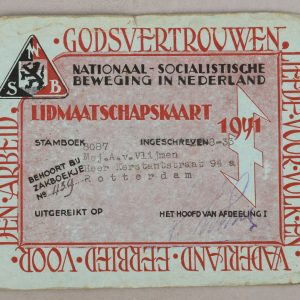 Dutch NSB 1941 Membership Card
