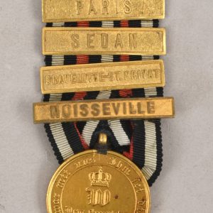 German The War Commemorative Medal of 1870–1871 With Four Battle Clasps