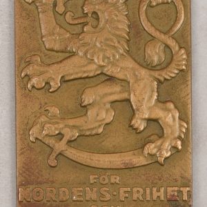 Swedish Volunteer Commemorative Plaque for Active Service in Finnish War Against Russia 1940