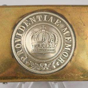 Saxony EM/NCO’s WWI Belt Buckle Maker Marked and Dated 1914